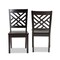 Baxton Studio Caron Modern and Contemporary Transitional Dark Brown Finished Wood 2-Piece Dining Chair Set 180-11430-Zoro - alternate 2